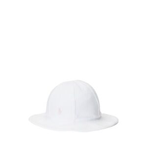Ralph Lauren White Cotton Interlock Sun Hat